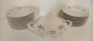VAJILLA DE PORCELANA SANTA CLARA MOTIVOS FLORALES