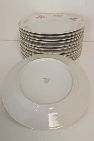 VAJILLA DE PORCELANA SANTA CLARA MOTIVOS FLORALES