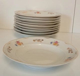 VAJILLA DE PORCELANA SANTA CLARA MOTIVOS FLORALES