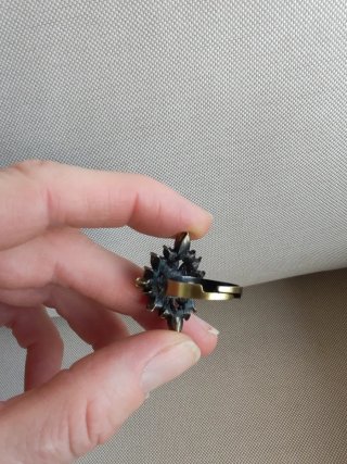 precioso anillo ajustable de color ámbar