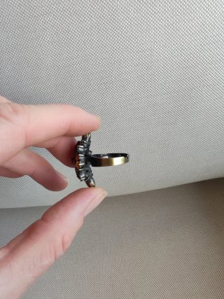 precioso anillo ajustable de color ámbar