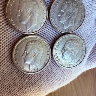 Lote 4 Monedas 100 Pesetas 1985-1989 Juan Carlos I