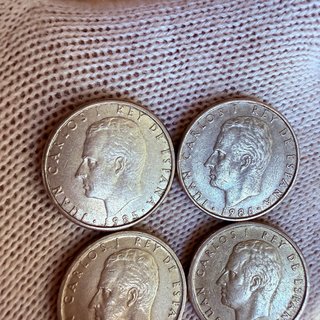 Lote 4 Monedas 100 Pesetas 1985-1989 Juan Carlos I
