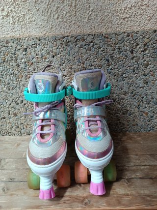 Patines ruedas roller ajustables 36-39 con luces