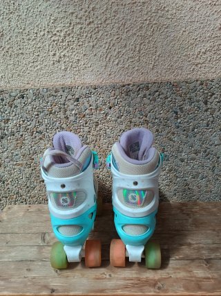 Patines ruedas roller ajustables 36-39 con luces