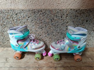 Patines ruedas roller ajustables 36-39 con luces