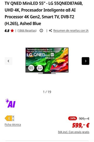 Televisor LG 55”