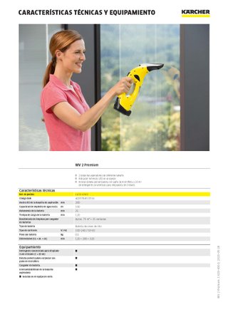 Limpiadora vidrios / ventanas KARCHER WV 2 Premium