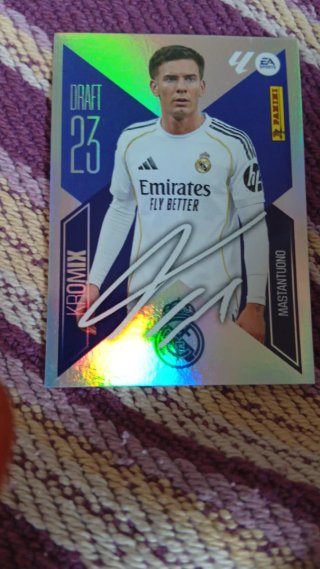 Franco Mastantuono firmado Panini Draft 23