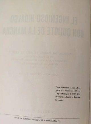 Libro antiguo El ingenioso hidalgo Don Quijote