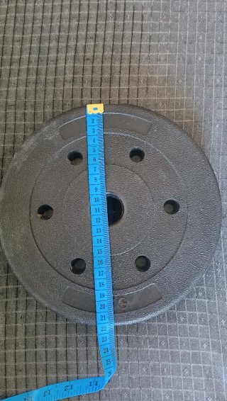 Discos de pesas 3kg cada uno.