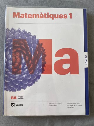 Matemàtiques 1 BA LOMLOE