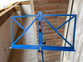 Atril partituras azul plegable