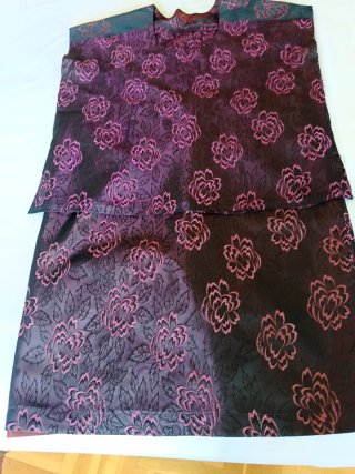 Conjunto fiesta negro y malva