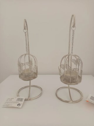 Candelabros,Portavelas d Metal como antiguos
