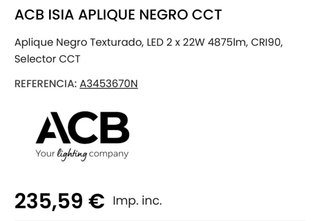 Aplique de pared Isia