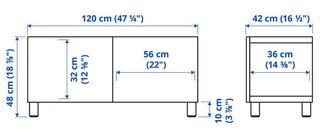 Mueble TV Ikea Besta 120cm Blanco