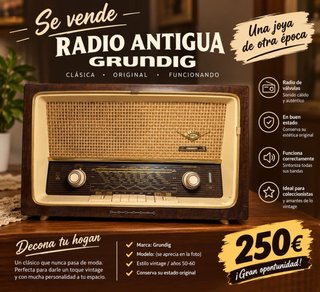 Radio Antigua Grundig Válvulas