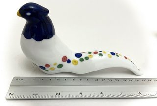 2 Pájaros Porcelana Decorativos Puntos Multicolor