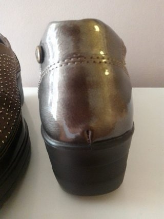 Zapatos Amarpies Mujer Marrón/Plata