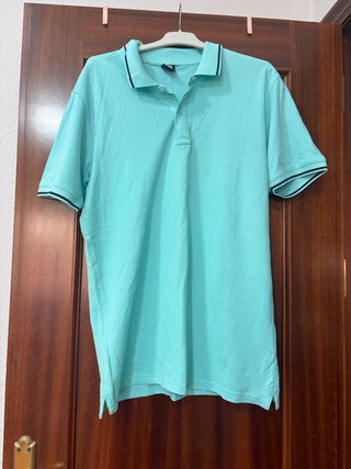 Polo hombre color verde azulado