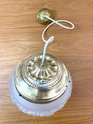 Antigua lámpara de techo Art Deco de gran tamaño