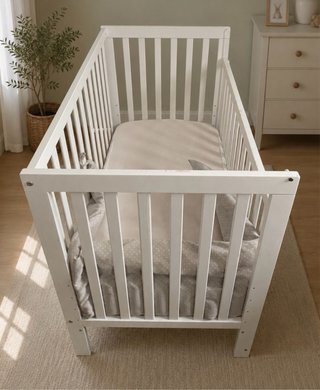 Cuna de bebé blanca