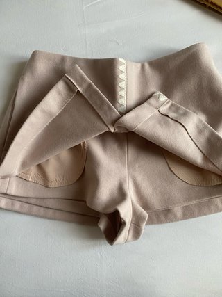 Red Valentino mini gonna a pantaloni lana rosa