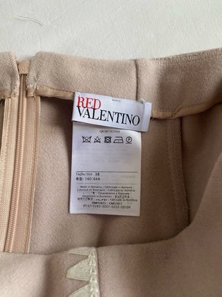 Red Valentino mini gonna a pantaloni lana rosa