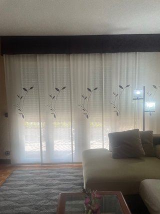 Cinco paneles japoneses decorativos incluido riel