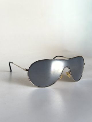 Occhiali da sole Ray-Ban uomo mascherina argento