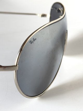 Occhiali da sole Ray-Ban uomo mascherina argento