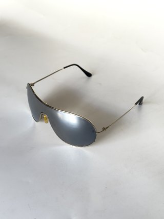 Occhiali da sole Ray-Ban uomo mascherina argento