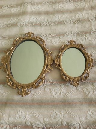 Set 2 Specchi Dorati Vintage