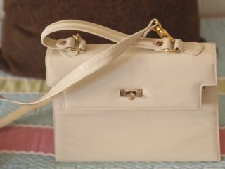 Bolso Piel Marrón y Beige Estilo Hermes