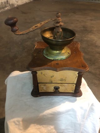 Macina Caffè Vintage Legno Ottone