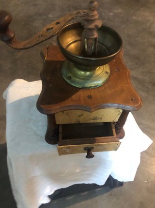 Macina Caffè Vintage Legno Ottone