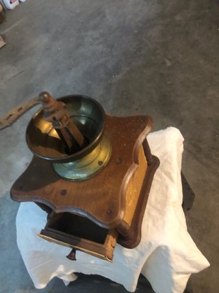 Macina Caffè Vintage Legno Ottone