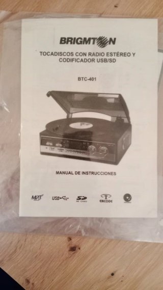 Tocadiscos Brighton USB Radio LP Singles