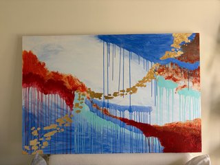 Cuadro abstracto original pintado a mano 150x100