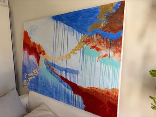 Cuadro abstracto original pintado a mano 150x100