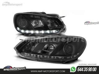 FAROS DELANTEROS LUZ DIURNA LED REAL DRL PARA VOLKSWAGEN GOLF MK6
