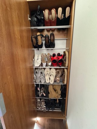 Zapatero Espejo Madera y Metal
