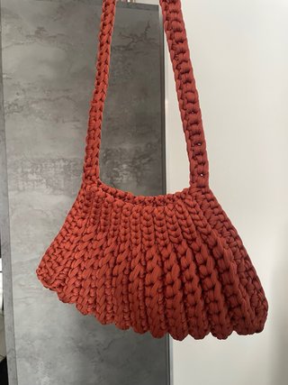 Borsa uncinetto color rame