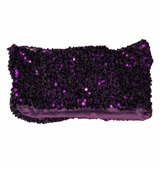 Top lentejuelas morado y negro