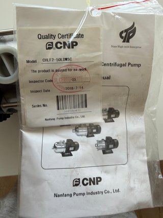 Bomba CNP CHLF2-50LDWSC 0,55kW 220V