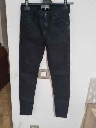 Pantalón vaquero negro Mango mujer