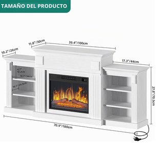 Chimenea Eléctrica Blanca 72