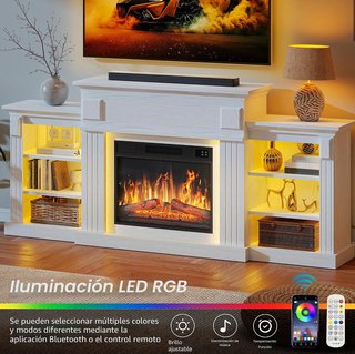 Chimenea Eléctrica Blanca 72