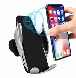 Caricabatterie wireless per cellulare con supporto per auto